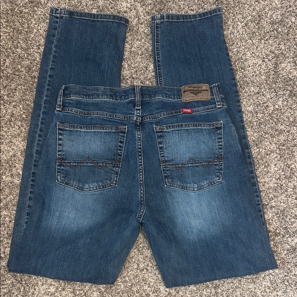 Wrangler Men's Dark Blue Slim Straight Jeans - Picture 5 of 5